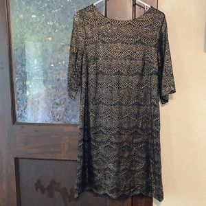 Black and gold dress from Francescas